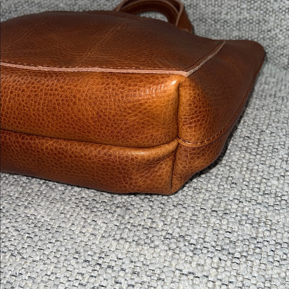 Portland Leather Goods Mini Crossbody Tote Handbag in Sedona Brown - Picture 4 of 8